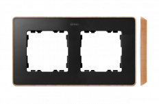 Ramka 2-krotna, Detail SELECT-drewno, GRAFIT / podstawa Drewno - KONTAKT SIMON - 8201620-271
