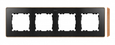 Ramka 4-krotna, Detail SELECT-drewno, GRAFIT / podstawa Drewno - KONTAKT SIMON - 8201640-271