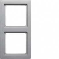 RAMKA PODWÓJNA ALUMINIUM AKSAMIT LAKIEROWANY Q.1 - HAGER - 10126084