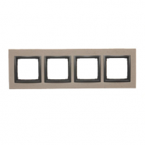 Ramka 4-krotna Nature-Beton, FUNDA MENTE, IP20/IP44* (*IP44-należy zastosować zestaw uszczelek DUN4) - KONTAKT SIMON - DRN4/93