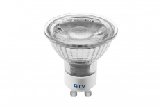ŹRÓDŁO LED GU10, 5W SMD 2835, CIEPŁA BIAŁA AC220-240V, SZKŁO, KĄT ŚWIECENIA 38ST 400LM. - GTV - LD-SZ5010-30