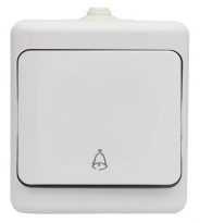 ŁĄCZNIK ZWIERNY DZWONEK 10AX 250V IP54 SZARY BRYZA - KOS - 180004