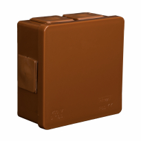 PUSZKA N/T 86X86X40MM IP55 DEKIEL KLIK-KLAK BRĄZ VP 002-02. - ELEKTROPLAST OPATÓWEK - 61.108