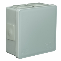 PUSZKA N/T 86X86X40MM IP55 DEKIEL KLIK-KLAK POPIEL VP 002-03. - ELEKTROPLAST OPATÓWEK - 61.109