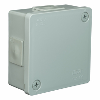 PUSZKA N/T 86X86X40MM IP55 DEKIEL NA 2 WKRĘTY POPIEL VP 021-03. - ELEKTROPLAST OPATÓWEK - 61.121