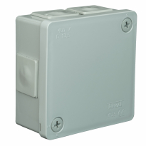 PUSZKA N/T 86X86X40MM IP55 DEKIEL NA 2 WKRĘTY POPIEL VP 022-03. - ELEKTROPLAST OPATÓWEK - 61.127