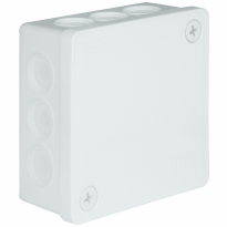 PUSZKA N/T 86X86X40MM IP55 DEKIEL NA 2 WKRĘTY Z OSŁONĄ BIAŁA VP 023-01. - ELEKTROPLAST OPATÓWEK - 61.131