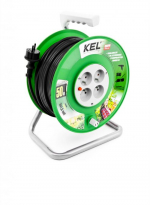PRZEDŁUŻACZ BĘBNOWY STANDARD LINE 50MB H05VV-F CZARNY 3X1,5 IP44 4 GNIAZDA ZE STYKIEM OCHRONNYM 230V - PLASTROL - PB-ST/D/50M/3X1,5/H05VV-F CZARNY