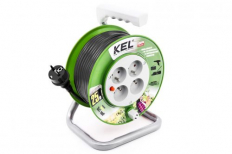 PRZEDŁUŻACZ BĘBNOWY STANDARD LINE 25MB H05VV-F CZARNY 3X1,0 IP44 4 GNIAZDA ZE STYKIEM OCHRONNYM 230V - PLASTROL - PB-ST/M/25M/3X1/H05VV-F CZARNY