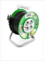 PRZEDŁUŻACZ BĘBNOWY STANDARD LINE 25MB H05VV-F CZARNY 3X1,5 IP44 4 GNIAZDA ZE STYKIEM OCHRONNYM 230V - PLASTROL - PB-ST/S/25M/3X1,5/H05VV-F CZARNY