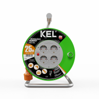 PB-ST/S/S/25M/3X1,5/H05VV-F POMAR. Przedłużacz bębnowy STANDARD LINE, 4x2p+Z, 16A, 3680W, SCHUKO, przewód 3X1,5mm - PLASTROL - PB-ST/S/S/25M/3X1,5/H05VV-F POMAR.