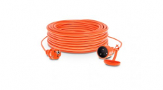 PO-ST/40M/3X1/H05VV-F POMARAŃCZOWY przedłużacz jednogniazdowy z wtyczką IP 44 + gniazdo z klapką; 2p+Z, 10A, 2500W, z przewodem H05VV-F 3x1,0mm2, 40m - PLASTROL - PO-ST/40M/3X1/H05VV-F POMARAŃCZOWY