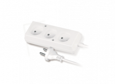 PRZEDŁUŻACZ 3MB 3-KROTNY 3X3P OMY 2X1,0 BIAŁY 10A 2500A - PLASTROL - PS-360/3,0 E BIAŁY