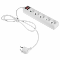 PRZEDŁUŻACZ Z PIĘCIOKROTNYM GNIAZDEM Z WYŁĄCZNIKIEM ECO; 5X2p+z; 10A; 1,5m; BIAŁY - PLASTROL - PS-570WS/1,5 E BIAŁY