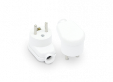 WTYCZKA KĄTOWA ROZBIERALNA 16A 250V 2P+Z BIAŁY - PLASTROL - WT-16 BIAŁY