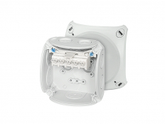 PUSZKA NATYNK 93X93X62MM Z DŁAWICAMI Z ZACISKAMI IP66 SZARY DK 0202 GZ - HENSEL - 62000148