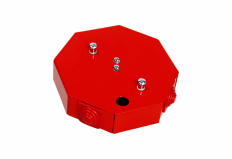 PUSZKA NATYNK PRZECIWPOŻAROWA 3x2x4MM2 123x115x28MM Z BEZPIECZNIKIEM 0,375A E90 IP20 OŚMIOKĄTNA - SIMET - 84621606