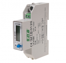 Licznik energii elektrycznej - jednofazowy, RS-485, LCD, 100A, rejestracja parametrów sieci U, I, F, P, Q, AE+, RE+ - F&F - LE-01MR