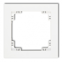 DECO Ramka pojedyńcza biały mat 25DR-1 - KARLIK - 25DR-1
