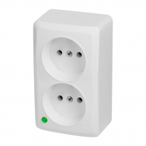 GNIAZDO PODWÓJNE BIAŁY IP20 BERG - ELEKTRO-PLAST NASIELSK - 3744-00