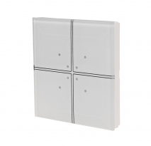 Szklany przycisk dotykowy do automatyki domowej dowolnego producenta 24V, biały - F&F - GS4-DC-W