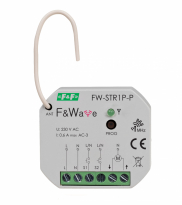 Radiowy sterownik rolet 230V do puszki montażowej O60 85÷265V AC/DC, multifunkcyjny, do montażu podtynkowego - F&F - FW-STR1P-P