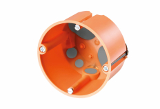 PUSZKA DO PUSTYCH ŚCIAN 60 MM, Z MEMBRANAMI PRZEBICIOWYMI PŁYTKA, POMARAŃCZOWA. - SIMET - 83191088