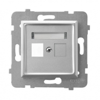 OBUDOWA GNIAZDA POJEDYNCZEGO TYPU KEYSTONE PROSTA SREBRO ARIA. - OSPEL - GPK-1U/p/18