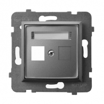OBUDOWA GNIAZDA POJEDYNCZEGO TYPU KEYSTONE PROSTA SZARY MAT ARIA. - OSPEL - GPK-1U/p/70