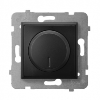 ŚCIEMNIACZ UNIWERSALNY DO OBCIĄŻENIA ŻAROWEGO HALOGENOWEGO ORAZ LED CZARNY 0-100W METALIK ARIA - OSPEL - ŁP-8UL2/m/33