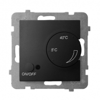 REGULATOR TEMPERATURY Z CZUJNIKIEM NAPOWIETRZNYM CZARNY METALIK ARIA. - OSPEL - RTP-1UN/m/33