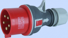 WTYCZKA PRZENOŚNA PROSTA 32A 400V 3P+N+Z IP44 WPP 32/5 TWIST - ELEKTROMET DZIERŻONIÓW - 922075