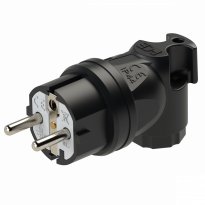 WTYCZKA JEDNOFAZOWA GUMOWA 10/16A 2P+Z Wtyczka gumowa, kątowa "uni-schuko" - PCE - 05821-s
