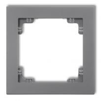 DECO Ramka uniwersalna pojedyncza z tworzywa 27DR-1 szary mat. - KARLIK - 27DR-1