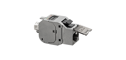 Wkład gniazda komputerowego RJ45 kat. 6 FTP/STP (ekranowany) z przesłoną przeciwkurzową - KONTAKT SIMON - FBRJ456ekr