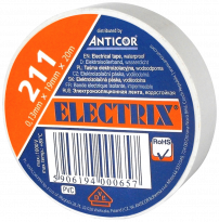 TAŚMA ELEKTROIZOLACYJNA 19X20 BIAŁA ELECTRIX 211 - ANTICOR - PE-2112005-0019020