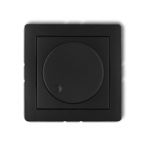 DECO Ściemniacz elektroniczny przyciskowo-obrotowy do lamp LED czarny mat - KARLIK - 12DRO-2