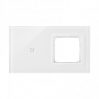 Panel dotykowy S54 Touch, 2 moduły, 1 pole dotykowe + 1 otwór na osprzęt S54, biała perła - KONTAKT SIMON - DSTR210/70