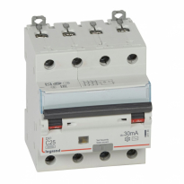 WYŁĄCZNIK RÓŻNICOWY Z CZŁONEM NADPRĄDOWYM C 25A/30MA 4 POLOWY TYP AC P314 - LEGRAND - 411188