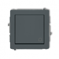 DECO Mechanizm łącznika zwierny dzwonek grafit mat - KARLIK - 28DWP-4