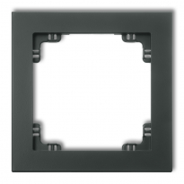 DECO Ramka pojedyńcza grafit mat  Deco SOFT - KARLIK - 28DR-1