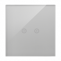 Panel dotykowy S54 Touch, 1 moduł, 2 pola dotykowe poziome srebrna mgła - KONTAKT SIMON - DSTR12/71