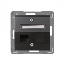 OBUDOWA GNIAZDA POJEDYNCZEGO TYPU KEYSTONE, ANTRACYT,  IMPRESJA  - OSPEL - GPK-1YS/p/50