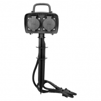 GNIAZDO OGRODOWE PODWÓJNE 2X2P+Z 16A 230V 230W IP44 PRZEWÓD 1,5MB H07RN-F 3X1,5MM2 - ORNO - OR-AE-13138