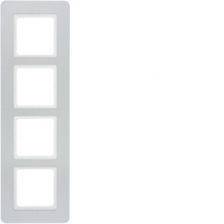 RAMKA POCZWÓRNA ALUMINIUM AKSAMIT LAKIEROWANY Q.7 - HAGER - 10146184
