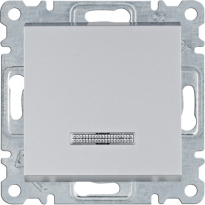 ŁĄCZNIK KONTROLNY UNIWERSALNY/SCHODOWY 10AX 250V SREBRNY LUMINA - HAGER - WL0222