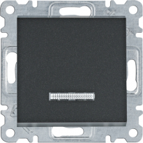 ŁĄCZNIK KONTROLNY UNIWERSALNY/SCHODOWY 10AX 250V CZARNY LUMINA - HAGER - WL0223