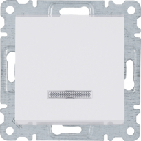 lumina Łącznik kontrolny 1-biegunowy, biały 16A/250VAC - HAGER - WL0610