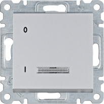 lumina Łącznik kontrolny 1-biegunowy, srebrny 16A/250VAC - HAGER - WL0612