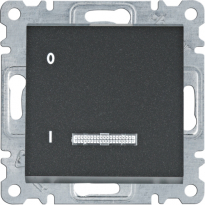 lumina Łącznik kontrolny 1-biegunowy, czarny 16A/250VAC - HAGER - WL0613